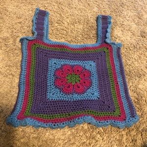 Handmade Vintage Inspired 70s crochet top